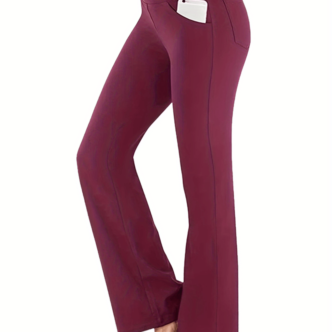 Women's High-Waisted Yoga Pants - Compression Flared Leggings with Pockets, Quick-Dry Stretch Fabric for Yoga,