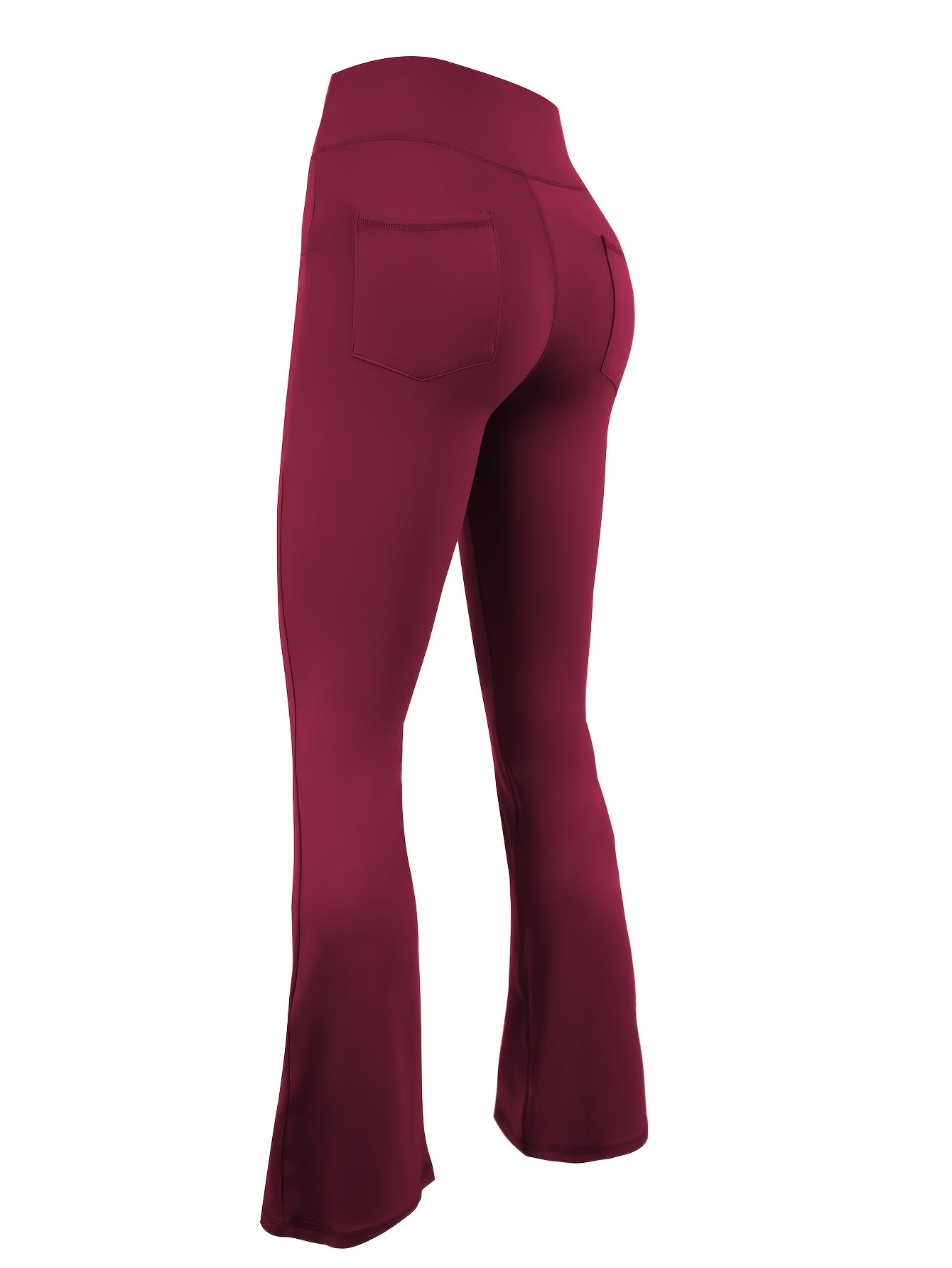 Women's High-Waisted Yoga Pants - Compression Flared Leggings with Pockets, Quick-Dry Stretch Fabric for Yoga,