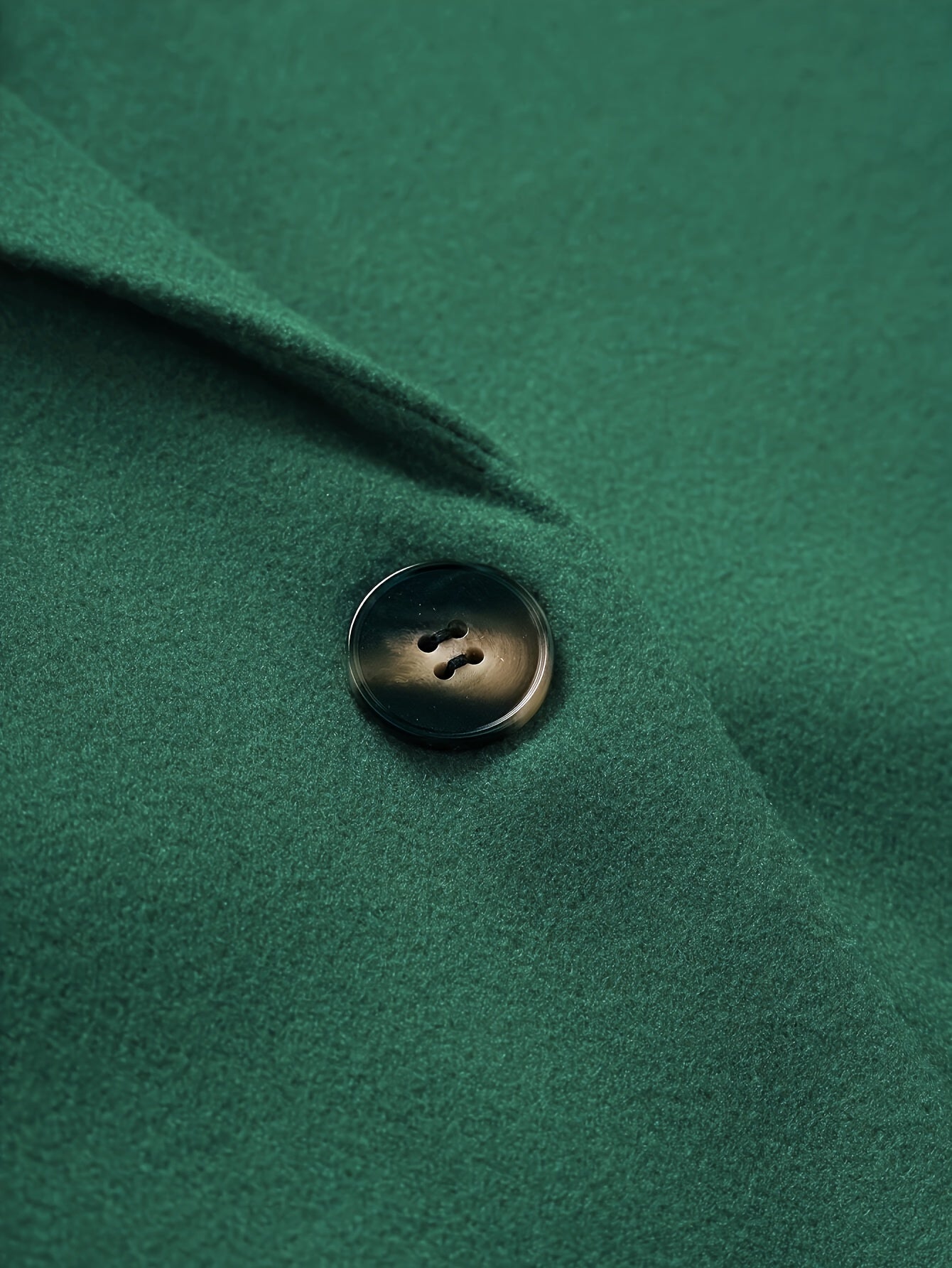 Women's Elegant Green Coat - Long Formal & Professional Outerwear, Machine Washable Winter Trench with Structured H-Silhouette for Office, Parties,