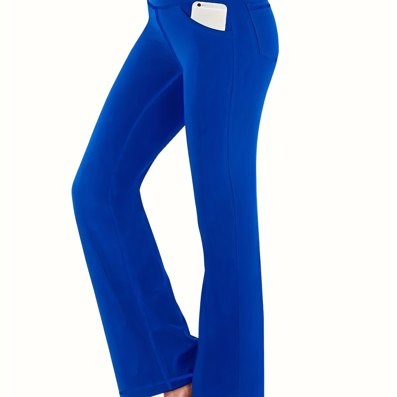 Women's High-Waisted Yoga Pants - Compression Flared Leggings with Pockets, Quick-Dry Stretch Fabric for Yoga,